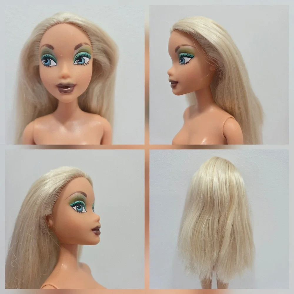 My Scene Jammin In Jamaica Barbie Nude Doll Green Eyeshadow Brown Lips Blonde
